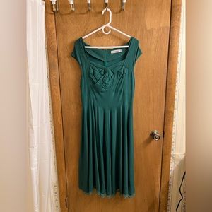 Green A-line Dress